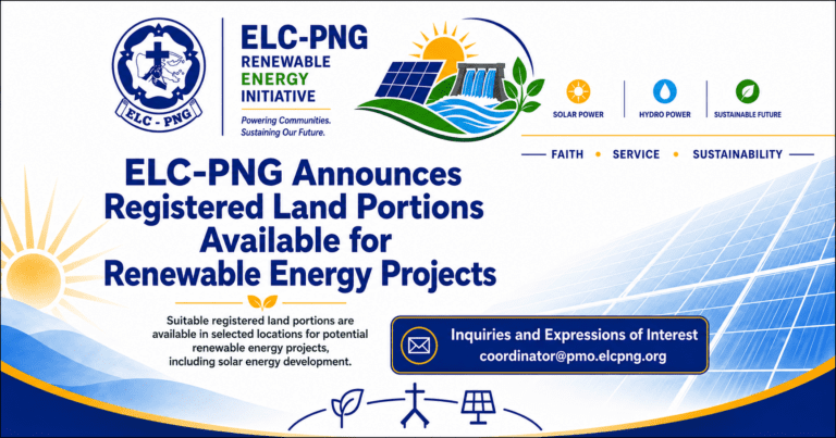 ELC-PNG Announces Support for Renewable Energy Development in Papua New Guinea